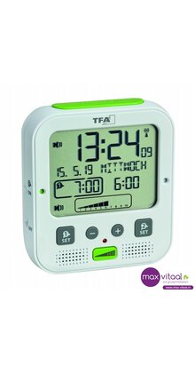 Radiografische wekker met trilalarm