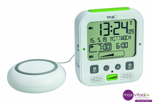 Radiografische wekker met trilalarm Radiografische wekker met trilalarm