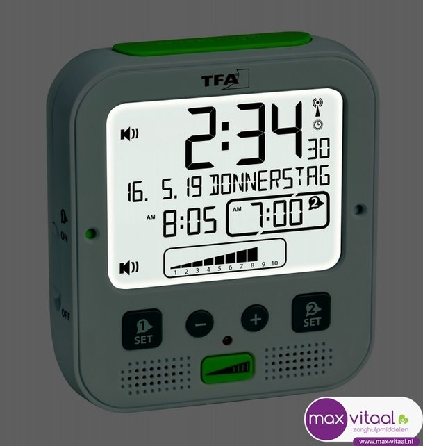 Radiografische wekker met trilalarm Radiografische wekker met trilalarm