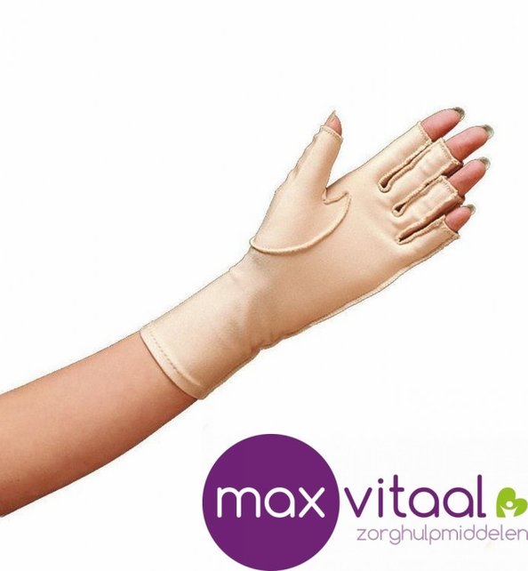 Oedeemhandschoenen - halve vingers over de pols -