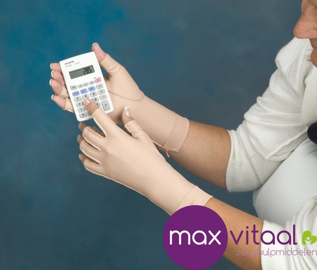 Oedeemhandschoenen - halve vingers over de pols -