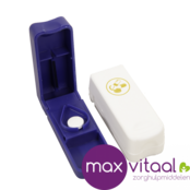 Pillenhulpmiddelen - pillensplijter met opbergvakje - Pillenhulpmiddelen - pillensplijter met opbergvakje -