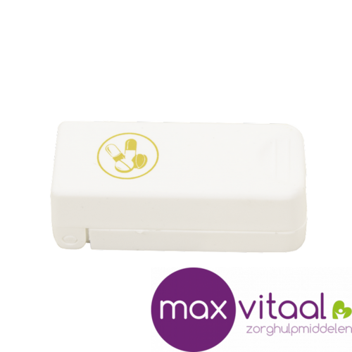 Pillenhulpmiddelen - pillensplijter met opbergvakje -