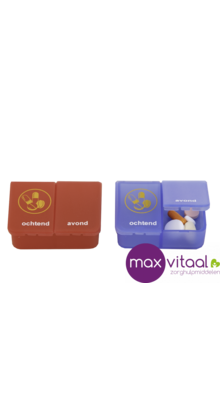 Pillendoos - 1 dag - 2 vakken - blauw - NL