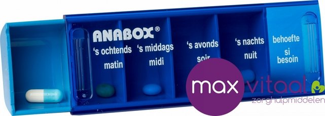 Pillendoos - 1 dag - 5 vakken per dag Pillendoos - 1 dag - 5 vakken per dag