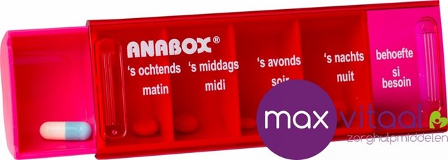 Pillendoos - 1 dag - 5 vakken per dag Pillendoos - 1 dag - 5 vakken per dag