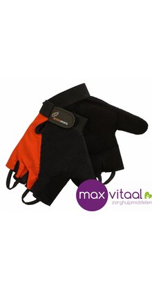 Indoor handschoenen oranje/zwart -