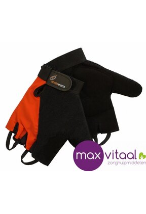 Indoor handschoenen oranje/zwart -