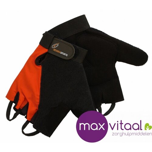 Indoor handschoenen oranje/zwart -