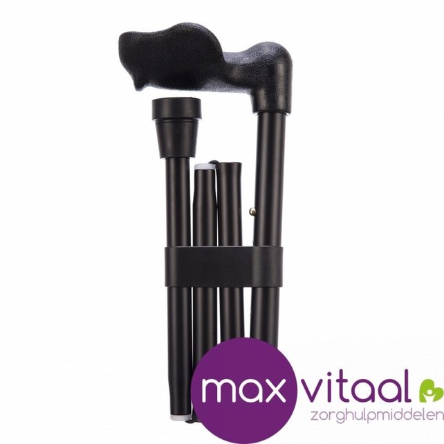 Opvouwbare wandelstok anatomisch - 2 kleuren - L of R - 19mm Opvouwbare wandelstok anatomisch - 2 kleuren - L of R - 19mm