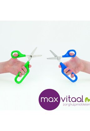 Zelfopenende schaar met 1 groot oog en 1 klein oog -