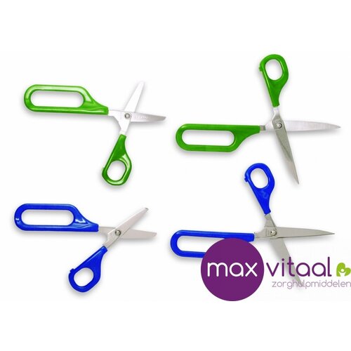 Zelfopenende schaar met 1 groot oog en 1 klein oog -