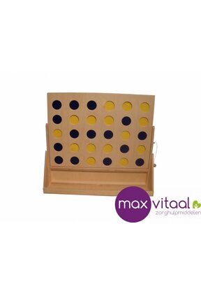 Houten 4 op een rij spel 60 x 25 x 45cm