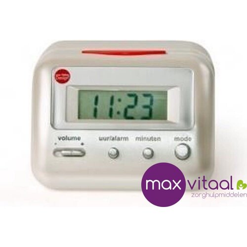 NL sprekende wekker, digitaal, wit