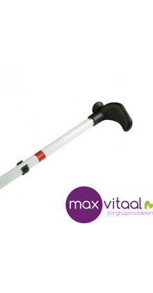 Steunstok aluminium wit rood