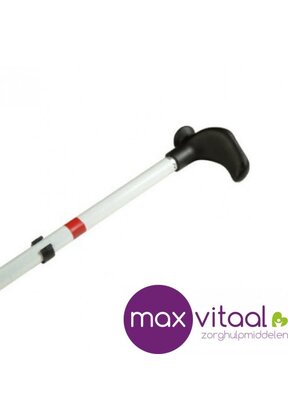 Steunstok aluminium wit rood