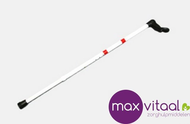 Steunstok aluminium wit rood Steunstok aluminium wit rood