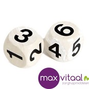 Dobbelsteen met cijfers groot WIT (6 stuks) Dobbelsteen met cijfers groot WIT (6 stuks)