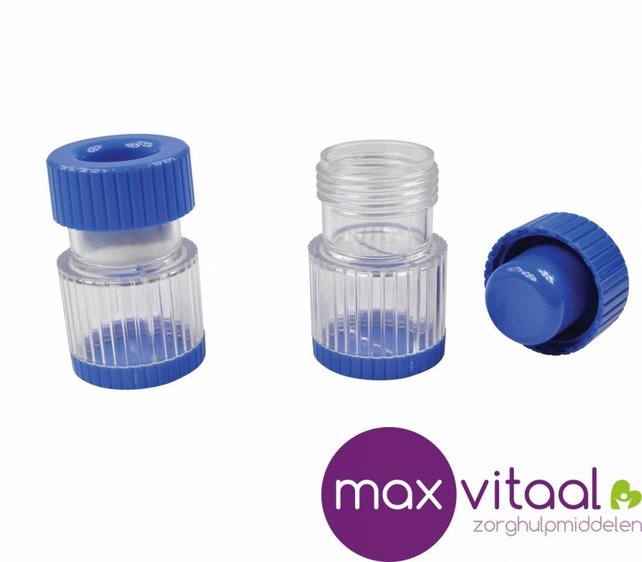 Pillenhulpmiddel - pillenvergruizer met opbergbox