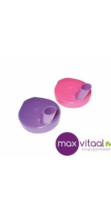 Drinkbeker geribbeld Sure Grip - los  tuitdeksel met temperatuurindicatie