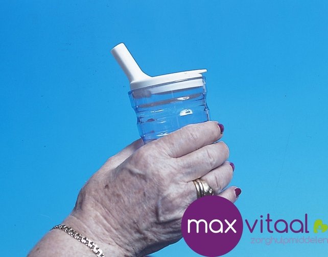 Drinkbeker geribbeld Sure Grip - los tuitdeksel Drinkbeker geribbeld Sure Grip - los tuitdeksel