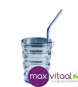 Drinkbeker geribbeld Sure Grip - rietjeshouder