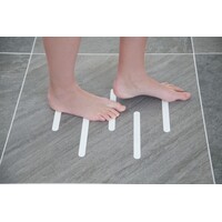 Anti-slip strips 20x2cm zelfklevend wit, rol á 30 stuks