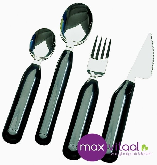 Lichtgewicht bestek met dikke handgreep -