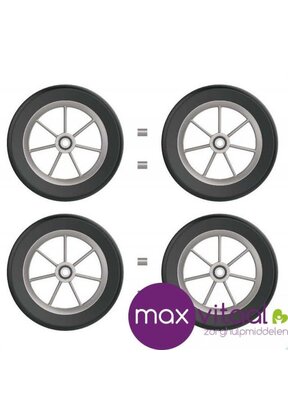 Set wielen met zilveren spaken