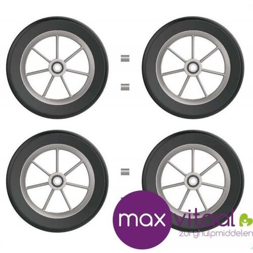 Set wielen met zilveren spaken