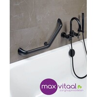 SecuCare Wandbeugel aluminium hoek 45˚, zwart