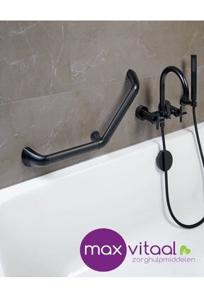 SecuCare Wandbeugel aluminium hoek 45˚, zwart