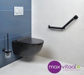 SecuCare Wandbeugel aluminium hoek 45˚, zwart