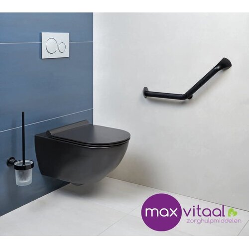 SecuCare Wandbeugel aluminium hoek 45˚, zwart SecuCare Wandbeugel aluminium hoek 45˚, zwart