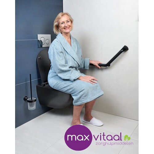 SecuCare Wandbeugel aluminium hoek 45˚, zwart SecuCare Wandbeugel aluminium hoek 45˚, zwart