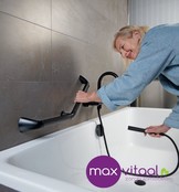 SecuCare Wandbeugel aluminium hoek 45˚, zwart