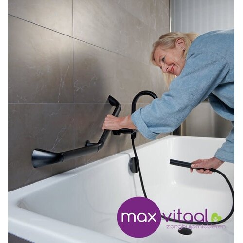 SecuCare Wandbeugel aluminium hoek 45˚, zwart SecuCare Wandbeugel aluminium hoek 45˚, zwart