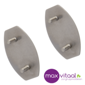 SecuCare RVS bevest.plaatje voor lijmbevesti. wandbeugel, 2 stuks SecuCare RVS bevest.plaatje voor lijmbevesti. wandbeugel, 2 stuks