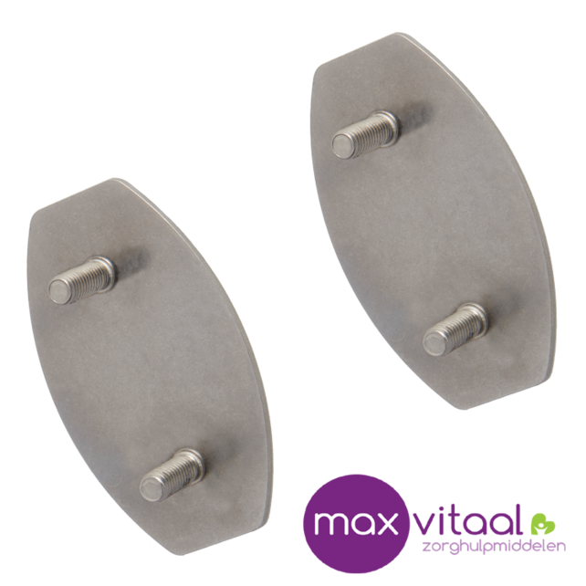 SecuCare RVS bevest.plaatje voor lijmbevesti. wandbeugel, 2 stuks SecuCare RVS bevest.plaatje voor lijmbevesti. wandbeugel, 2 stuks