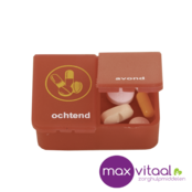 Pillendoos - 1 dag - 2 vakken per dag - rood - NL