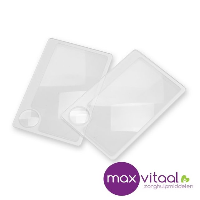 Vergrootglas visitekaartje 8,5x5cm (per 2 stuks)