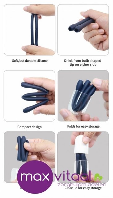 TravelStraw opvouwbaar siliconen rietje TravelStraw opvouwbaar siliconen rietje