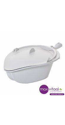 Ondersteek ovaal  met deksel t.b.v. Clean douche/toiletstoel, grijs