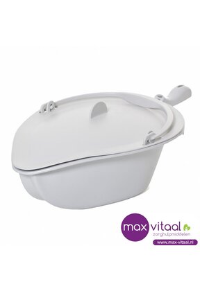 Ondersteek ovaal  met deksel t.b.v. Clean douche/toiletstoel, grijs