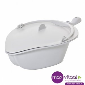 Ondersteek ovaal  met deksel t.b.v. Clean douche/toiletstoel, grijs