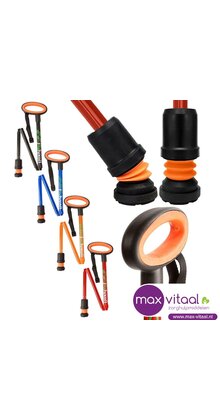 Wandelstok met ovalen handvat