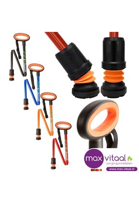 Wandelstok met ovalen handvat