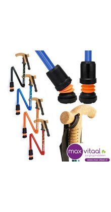 Wandelstok met kurken handvat (opvouwbaar) -