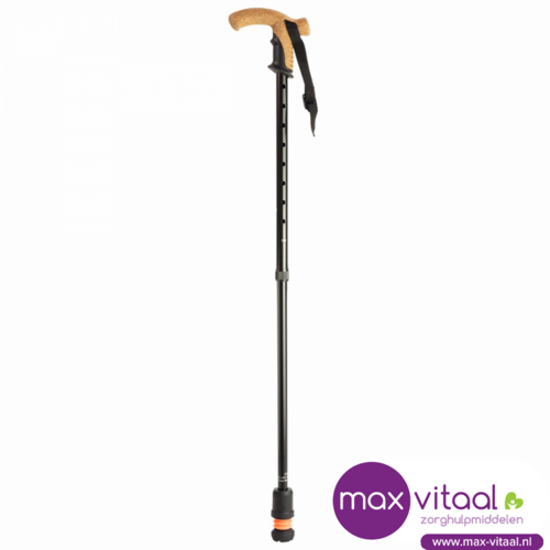 Wandelstok met kurken handvat -