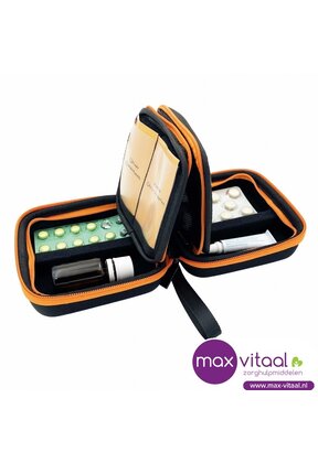 Pillbase Travel Mini - zwart / oranje